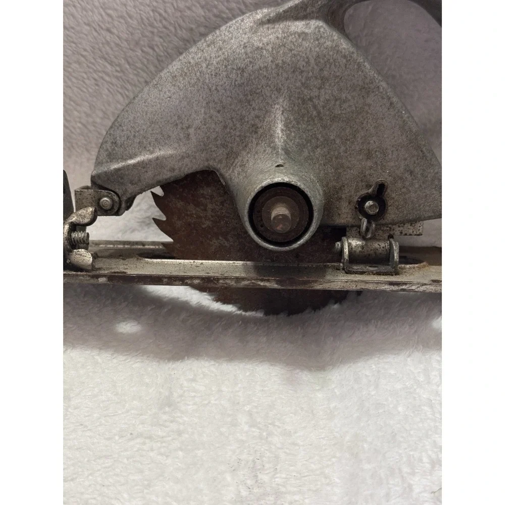 Vintage Drill Powered‎ Circular Saw Attachment Metal Hand Tool Rustic Workshop